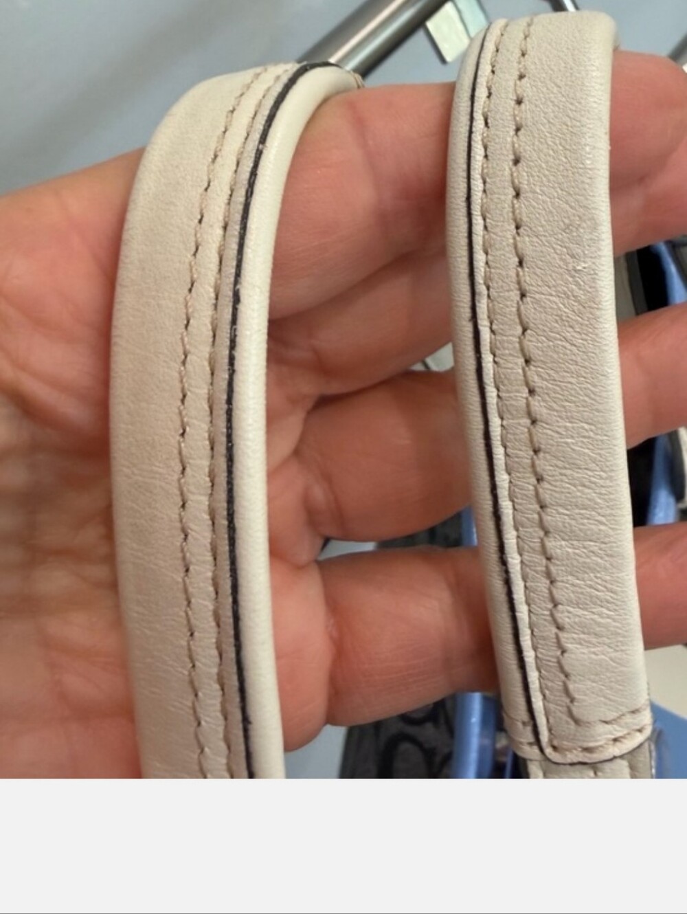 Authentic Coach Signature Canvas Tote with Blue & Cream Stripe.Smoke Free Home - Picture 11 of 16